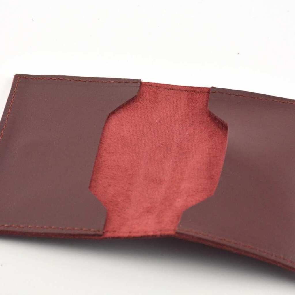 Pyotr Slim Leather Popup Wallet  with RFID Blocking Red