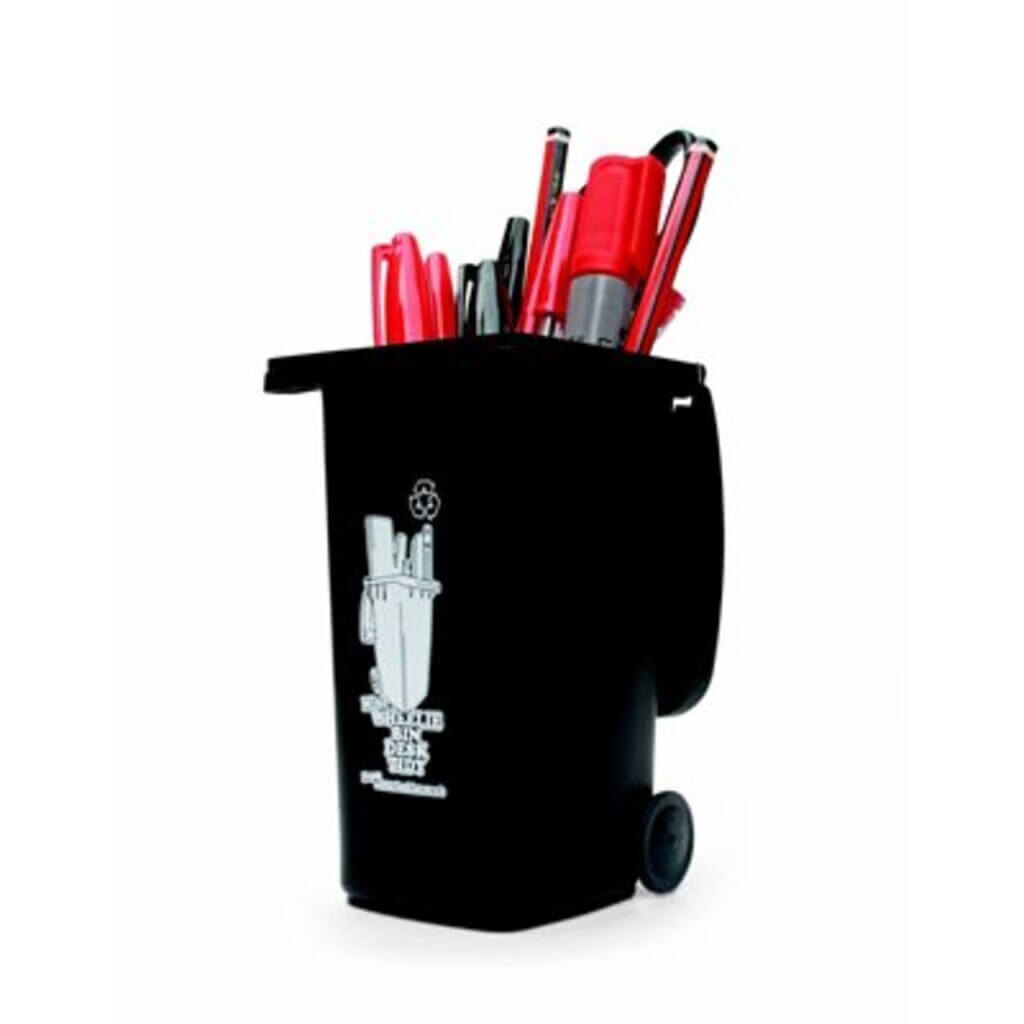 Wheelie Bin Desk Tidy – Black - The Gifted Man